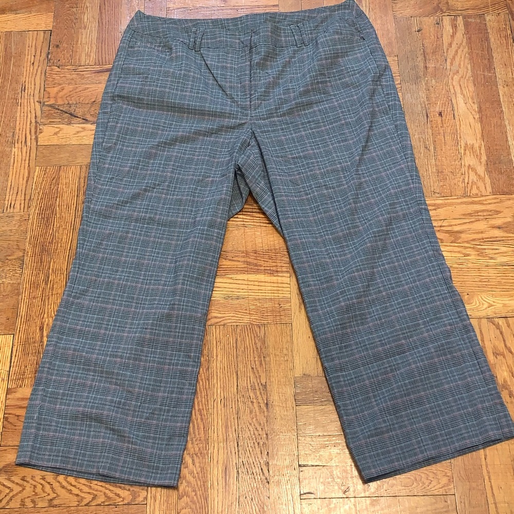 Lane Bryant plaid trouser wide leg size 22 Regular